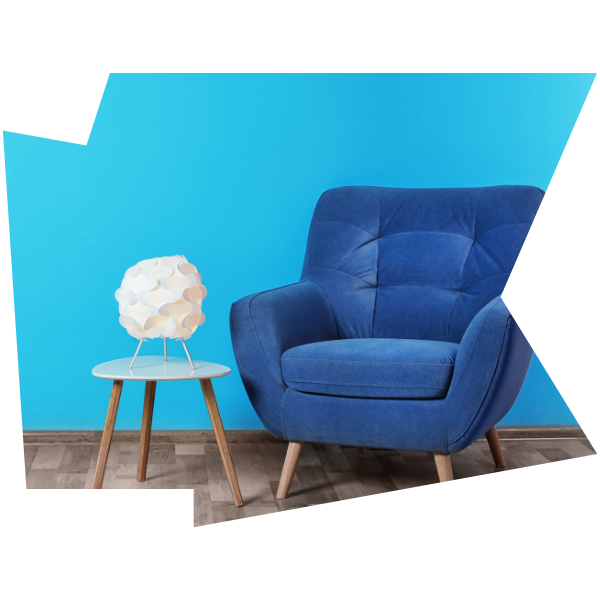 Modern 1 seat Blue sofa